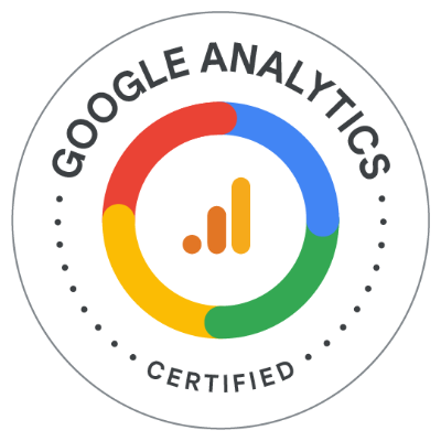 Google Analytics (GA4) certificate issued to Aji Paul