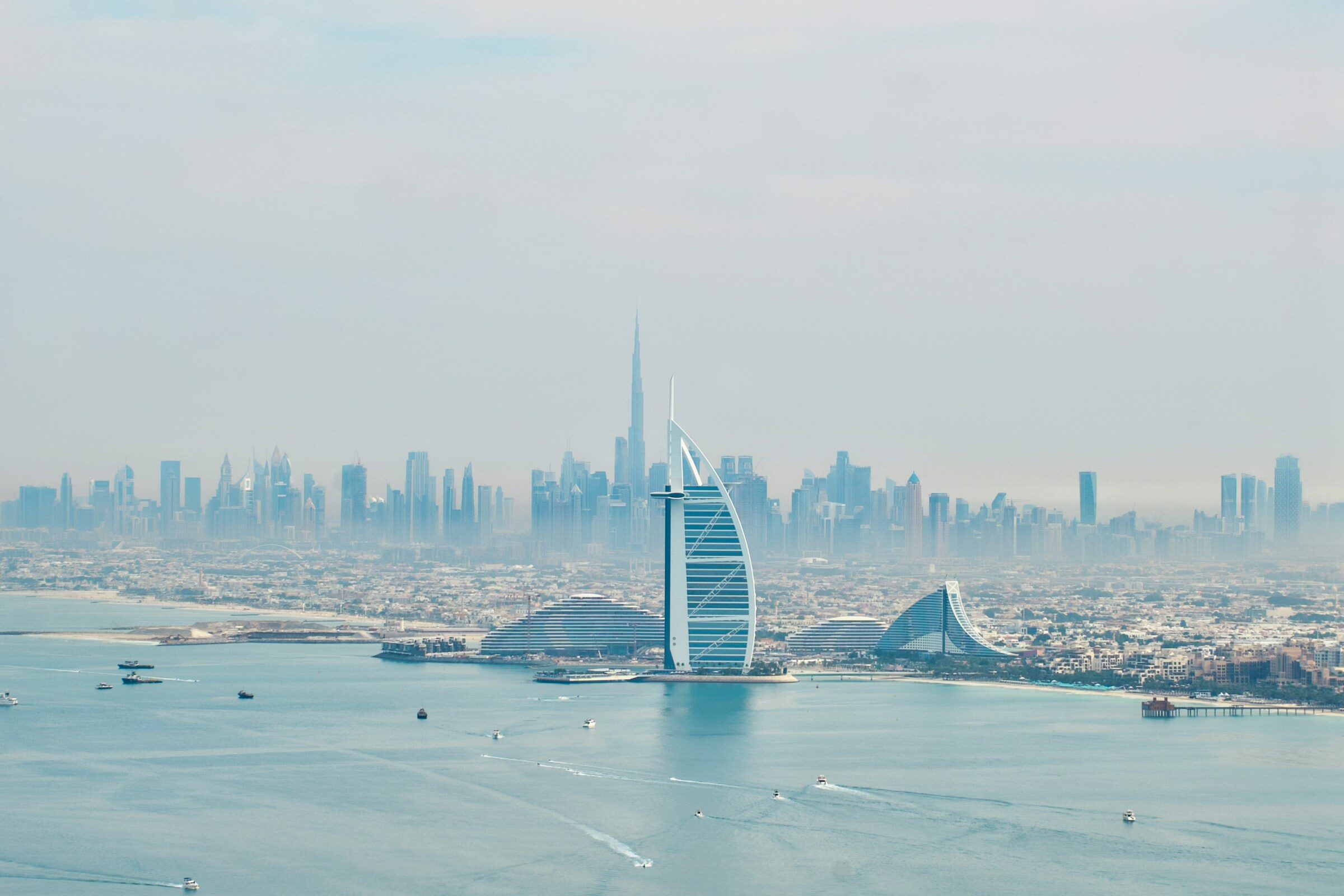 Dubai seen across a wide stretch of water