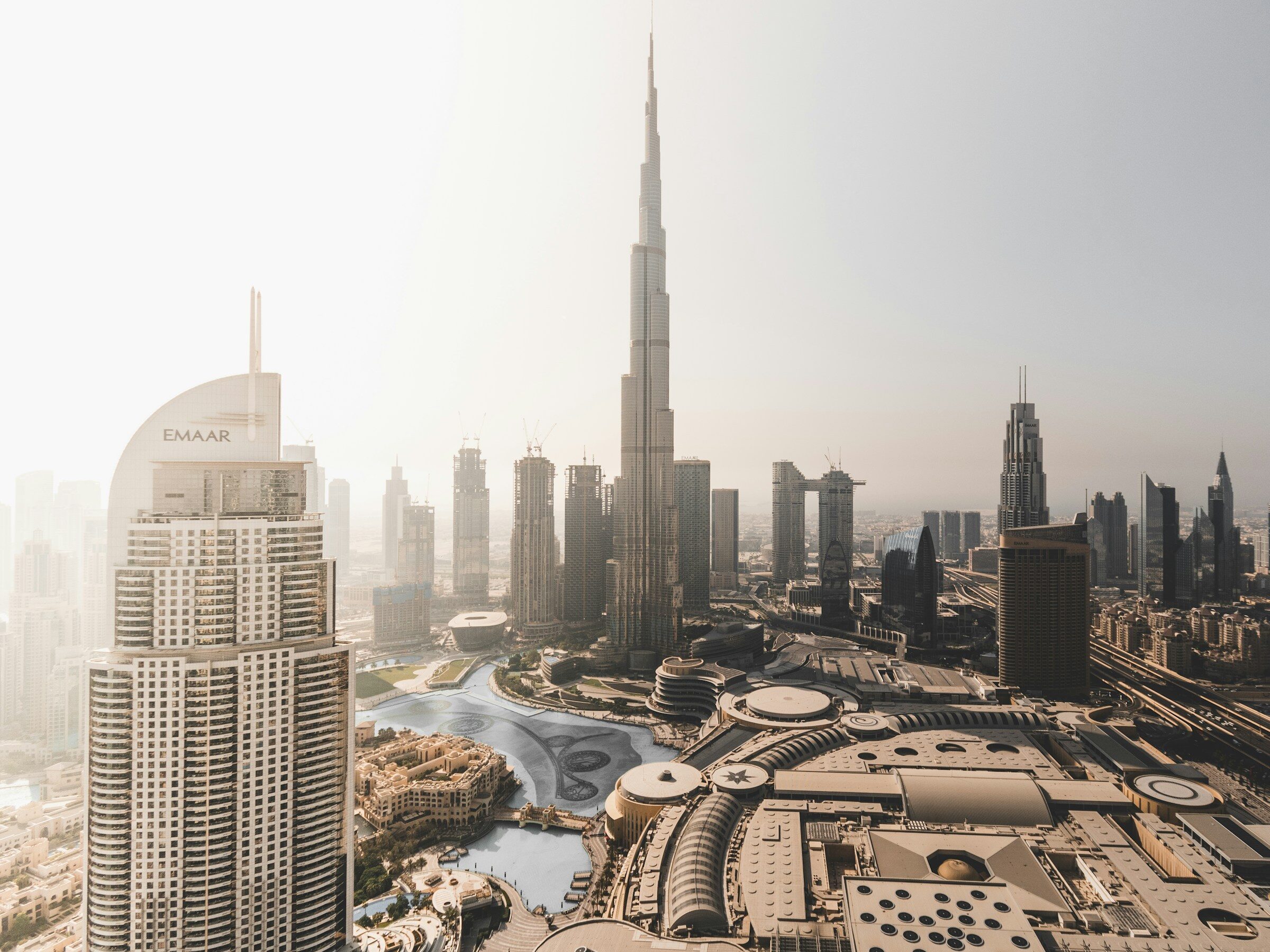 Dubai waterfront high-rises by day