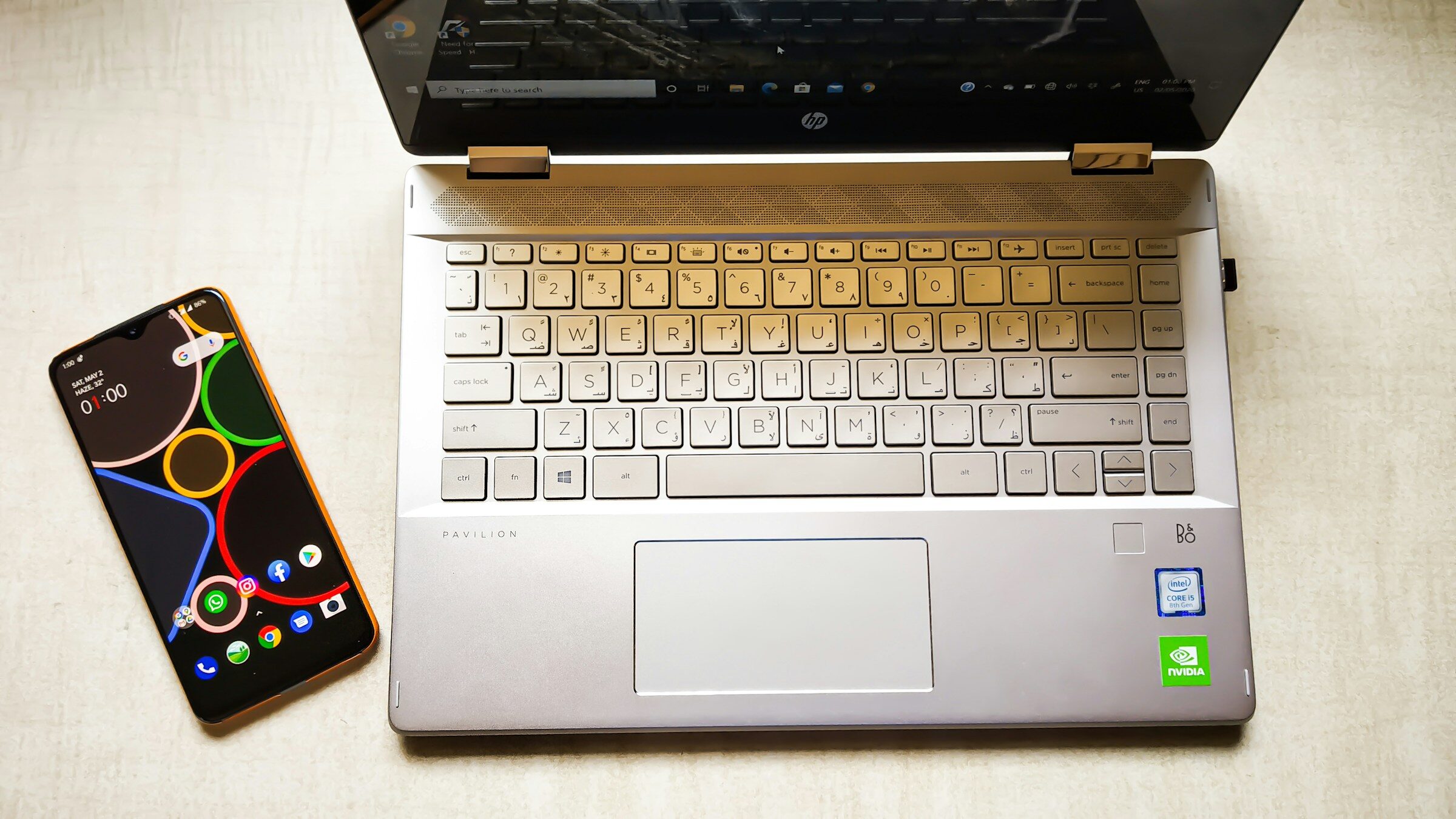 A laptop computer, black and white