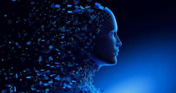 Visualization of an AI system processing questions