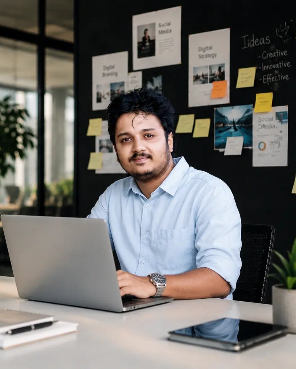 Aji Paul, founder of TechAuditPros, at his desk in Kochi