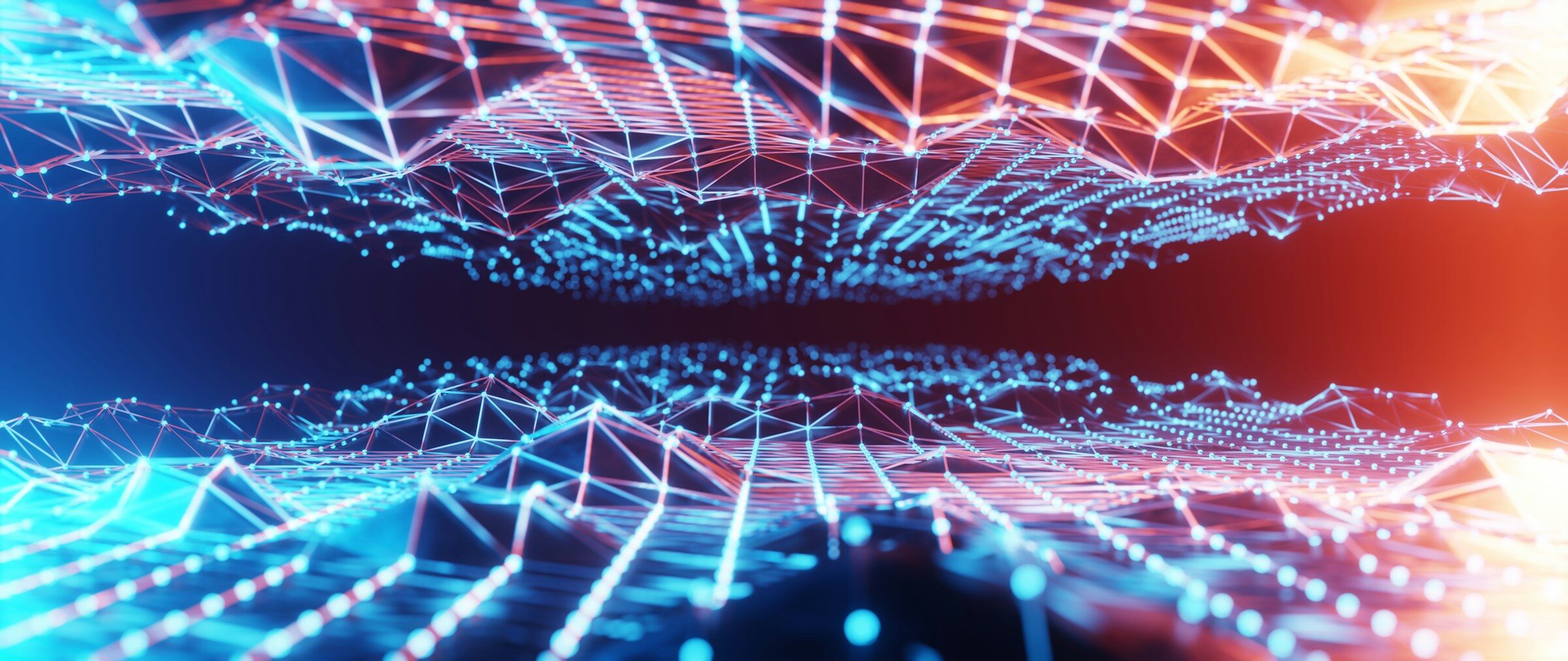 Structure rendered as lines and points on a screen