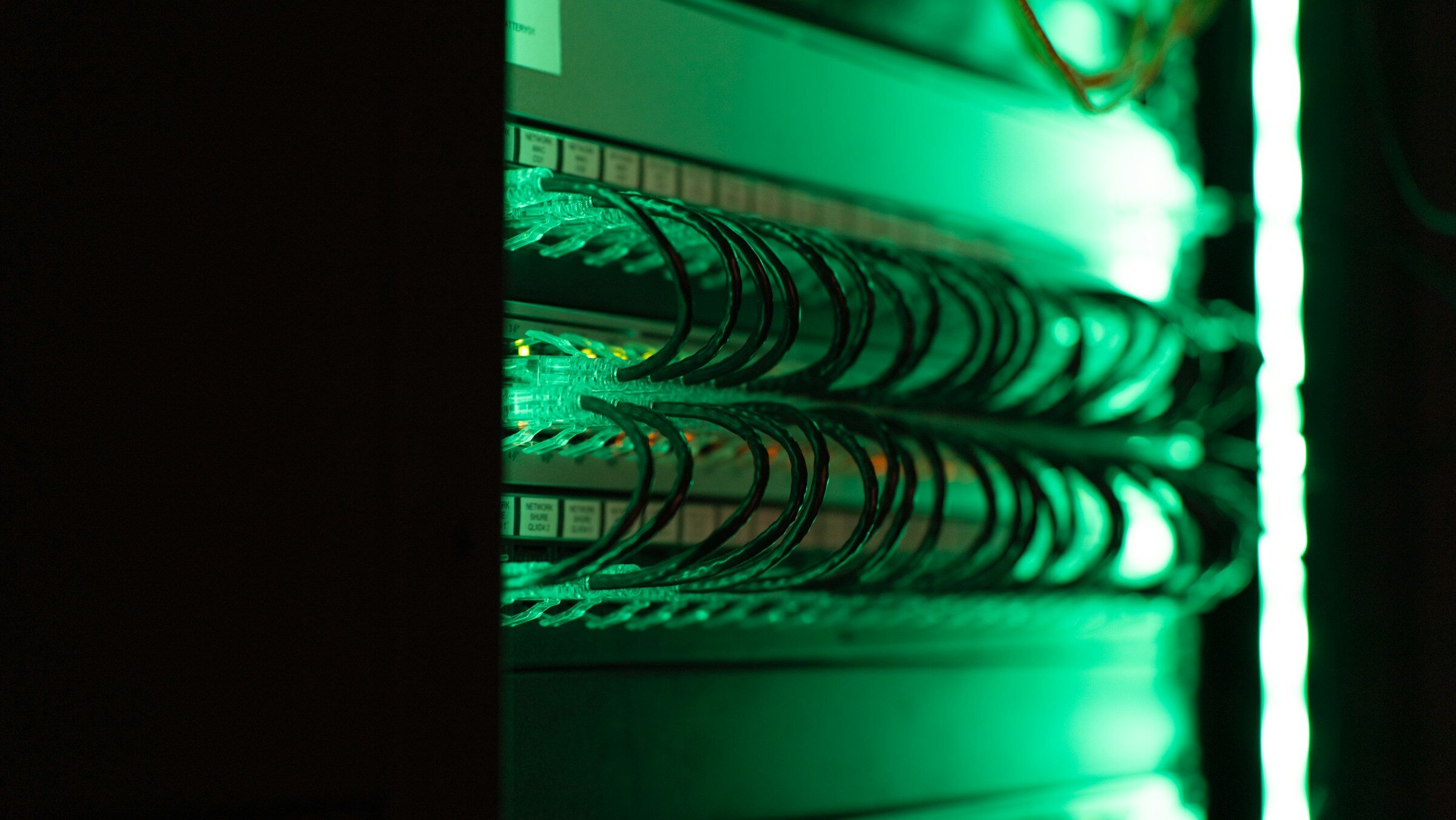 A server rack in the data centre where cloud ERP actually runs