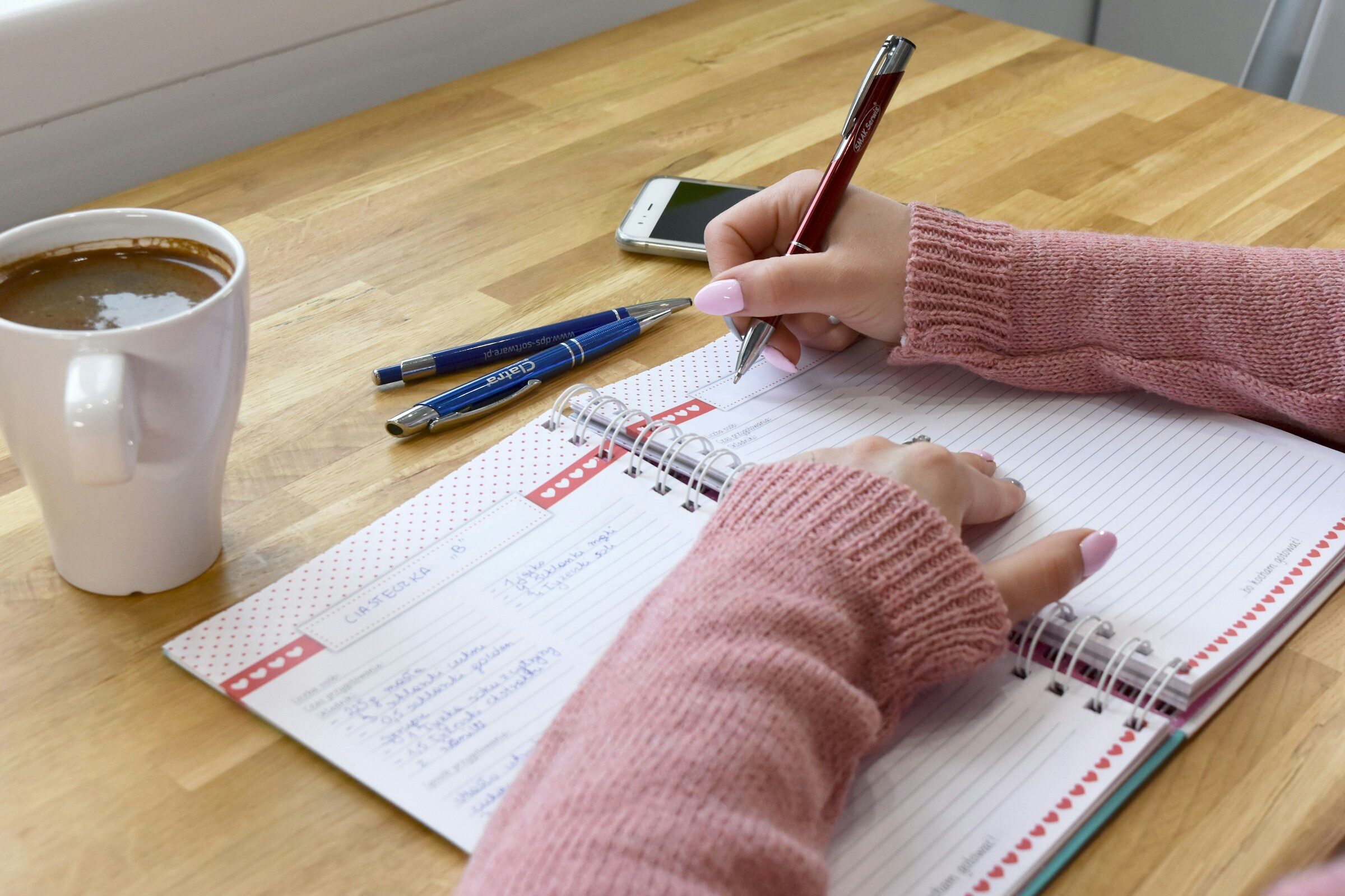 Working through keyword notes by hand